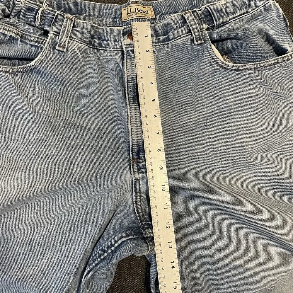 LL Bean Comfort Waist Jeans Relaxed Straight Medium Wash Men's Size‎ 38 X 29